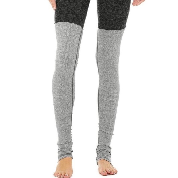 Alosoft goddess ribbed high waist leggings - XS - gray and Heather gray - Picture 6 of 11